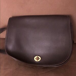 Classic Brown Leather Crossbody Bag